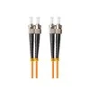 FIBER OPTIC PATCHCORD MM ST/UPC-ST/UPC DUPLEX 3.0MM OM2 50/125 LSZH 15M ORANŽINĖ LANBERG