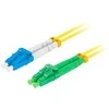 FIBER OPTIC PATCHCORD SM LC/APC-LC/UPC DUPLEX 3.0MM LSZH G657A1 0.5M Geltonas LANBERG