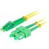 FIBER OPTIC PATCHCORD SM SC/APC-LC/APC DUPLEX 3.0MM LSZH G657A1 1M Geltonas LANBERG