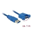 USB kabelis Delock USB-A - USB-A 1 m mėlynasis (85112)