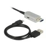 Prailginimo laidas USB-A M/F 3.0 50M aktyvus juodos spalvos optinis DELOCK