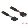 PRZEDŁUŻACZ USB PIN HEADER M/F 10 PIN 2.0 10CM JUODA DELOCK