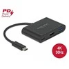 DeLock 64091 USB Type-C keitiklis USB 3.2 G1 Type C kištuku HDMI / USB / Type C