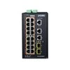 Šakotuvas PLANET IGS-20160HPT tinklo jungiklis Valdomas L2/L3 Gigabit Ethernet (10/100/1000) Maitinimas per Ethernet (PoE) Mėlyna, Baltas