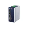 Šakotuvas Planet IP30 6 prievadų gigabitų jungiklis su 4 prievadų 802.3AT POE+ ir 2 prievadų 100/1000X SFP (nuo -40 iki 75 C)