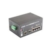 Šakotuvas Planet IP30 6 prievadų gigabitų jungiklis su 4 prievadų 802.3AT POE+ ir 2 prievadų 100/1000X SFP (nuo -40 iki 75 C)