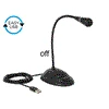 Broadcast Delock USB Schwanenhals Mikrofonas mit Standfu und Mute + On Off Taste