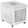 Laisvai pastatoma stelažinė spintelė 19" 15U 800x1000 pilkos perforuotos durelėmis LCD Lanberg (plokšta pakuotė)