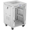 LANBERG laisvai pastatoma stelažinė spintelė 19/15U 600x600 stiklinių durelių LCD plokščias komplektas pilkas V2