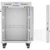 LANBERG laisvai pastatoma stelažinė spintelė 19/15U 600x800 stiklinių durelių LCD plokščias komplektas pilkas V2