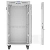 LANBERG laisvai pastatoma stelažinė spintelė 19/22U 600x800 stiklinių durelių LCD plokščias komplektas pilkas V2