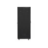 LANBERG FF01-8027-23BL laisvai pastatomas stovas 19 colių savaime surenkamas plokščias paketas 27U/800x1000mm juodas tinklinės durys LCD
