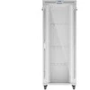 LANBERG laisvai pastatoma stelažinė spintelė 19/42U 800x1000 stiklinių durelių LCD plokščias komplektas pilkas V2