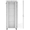LANBERG laisvai pastatoma stelažinė spintelė 19/42U 800x1000 stiklinių durelių LCD plokščias komplektas pilkas V2