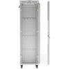 LANBERG laisvai pastatoma stelažinė spintelė 19/42U 600x800 stiklinių durelių LCD plokščias komplektas pilkas V2