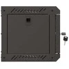Lanberg 10" 4U 300x300 juoda sieninė spintelė su stiklinėmis durelėmis (plokščia pakuotė)