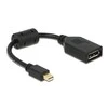 DELOCK Adapteris mini Displayport male > Displayport female juodas