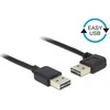 DELOCK kabelis EASY-USB 2.0 A tipo kištukas > EASY-USB 2.0 Type-A vyriškas kampas į kairę / dešinę 0,5 m