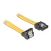 DELOCK Cable SATA 70cm geltonas pūkas/tiesus metalinis