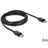 DELOCK kabelis Displayport St-St. Auksinis 3m