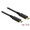 USB kabelis Delock USB-C - USB-C 3 m Juodas (83325)