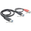 DELOCK kabelis USB 3.0 Y 1x USB 3.0-A ST+ USB 2.0-A ST 60cm