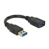 DELOCK kabelis USB 3.0 prailginimas A/A 15 cm vyriškas / moteriškas
