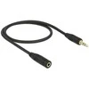Delock Kabelis Extension Cable Minijack M/F 3Pin 0,5m juoda