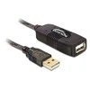 Cable DELOCK 82689 (USB M - USB F, 15m, juodos spalvos)