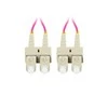 LANBERG šviesolaidinis patchcord MM SC/UPC-SC/UPC dvipusis 5m LSZH om4 50/125 3.0mm violetinis
