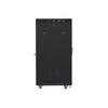 LANBERG FF01-8227-12BL laisvai pastatomas stovas 19 colių savaime surenkamas plokščias paketas 27U/800x1200mm juodas stiklinių durų LCD