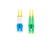 LANBERG šviesolaidinis patchcord SM LC/APC-LC/UPC dvipusis 2m LSZH g657a1 3.0mm geltonas