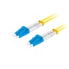 LANBERG šviesolaidinis laidas SM LC/UPC-LC/UPC dvipusis 5m LSZH g657a1 3.0mm geltonas
