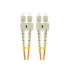 LANBERG šviesolaidinis patchcord MM SC/UPC-SC/UPC dvipusis 5m LSZH om2 50/125 3.0mm oranžinis