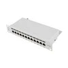 LANBERG PPF5-9012-S Lanberg Patch Panel 10, 12 port 1U, cat.5e, pilka