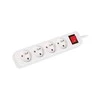 LANBERG PS1-04E-0150-W 1.5M Baltas LANTERGE CURVE 4X 230V PL WITH CIRCUIT BREAKER FULL COPPER