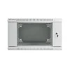 LANBERG WF02-6606-10S sieninis dvigubos sekcijų stelažas 19 colių plokščias paketas 6U/600x600mm pilkas