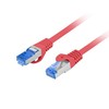 LANBERG patchcord kat.6A FTP LSZH CCA 15m raudona
