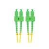 LANBERG šviesolaidinis patchcord SM SC/APC-SC/APC dvipusis 10m LSZH g657a1 3.0mm geltonas