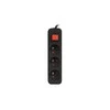 LANBERG PS1-03E-0300-BK 3M Juodas LANTERGE CURVE 3X 230V PL SU GRANDINĖS IŠJUNGIKLIU PILNAS VARINIS