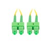 LANBERG šviesolaidinis patchcord SM SC/APC-SC/APC dvipusis 10m LSZH g657a1 3.0mm geltonas