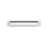 LANBERG patch panel blank 12 port 1U su organizatoriumi Keystone moduliams pilka