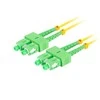 LANBERG šviesolaidinis laidas SM SC/APC-SC/APC dvipusis 1m LSZH g657a1 3.0mm geltonas