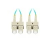 LANBERG šviesolaidinis laidas MM SC/UPC-SC/UPC dvipusis 2m LSZH om3 50/125 3.0mm aqua