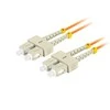 LANBERG šviesolaidinis patchcord MM SC/UPC-SC/UPC dvipusis 5m LSZH om2 50/125 3.0mm oranžinis