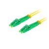 LANBERG šviesolaidinis laidas SM LC/APC-LC/APC dvipusis 3m LSZH g657a1 3.0mm geltonas