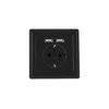 LANBERG AC-WS01-USB2-F-B AC sieninis lizdas schuko su 2 prievadų USB įkrovikliu Juodas