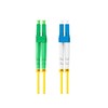 LANBERG šviesolaidinis patchcord SM LC/APC-LC/UPC dvipusis 2m LSZH g657a1 3.0mm geltonas