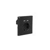 LANBERG AC-WS01-USB2-F-B AC sieninis lizdas schuko su 2 prievadų USB įkrovikliu Juodas