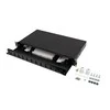 Šakotuvas PRZEŁĄCZNICA ŚWIATŁOWODOWA LANBERG 12XSC DUPLEX / 12XLC QUAD RACK 19" 1U Juoda + AKCESORIA